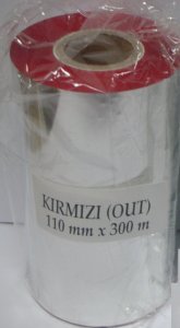 110x300 / 110mmx300mt Kırmızı wax ribon